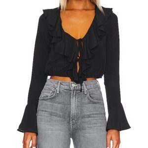 More to come Ruffle longsleeve top